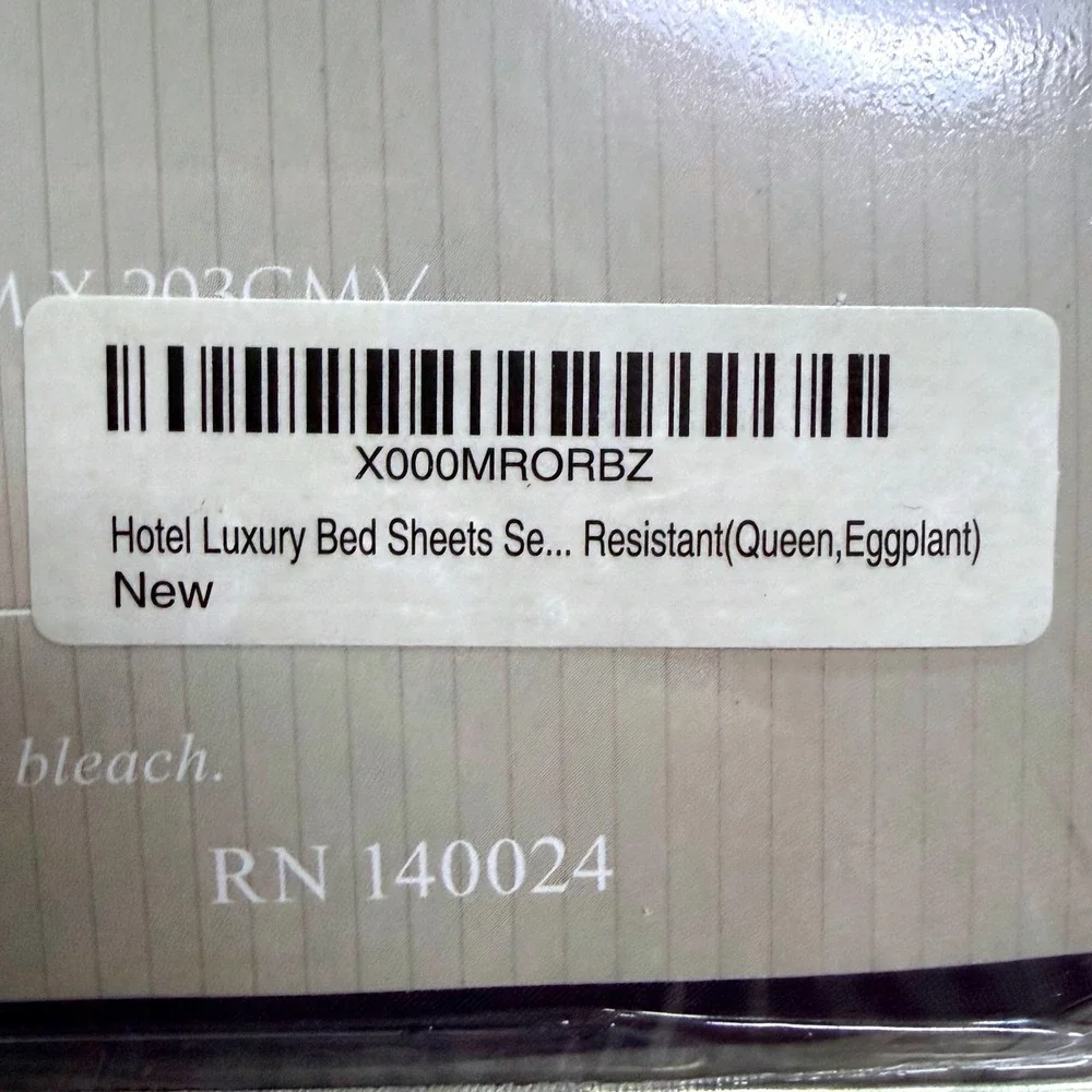 HC Collection Platinum 1800 Queen Sheet Set Eggplant Purple Microfiber 4 Piece